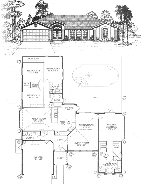Floor plan of Pine Valley Creek villa